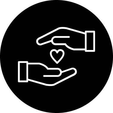 Kalp ikonu vektör illüstrasyonu