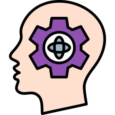 Beyin. Web simgesi basit tasarım