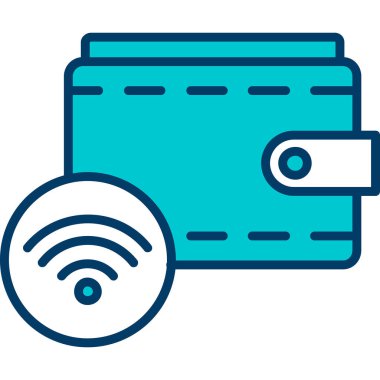 Para cüzdanı simgesi, taslak biçimi