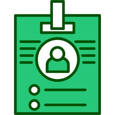 kimlik kartı simgesi, vektör tasarımı