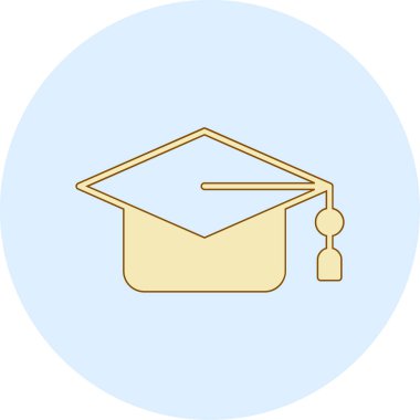 Mezuniyet simgesi vektör illüstrasyonu