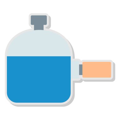 Beyaz arkaplanda su şişesi çizimi