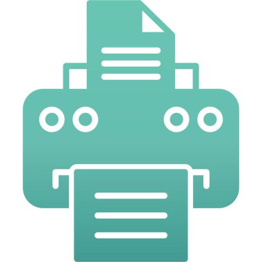 Yazıcı. Web simgesi basit tasarım