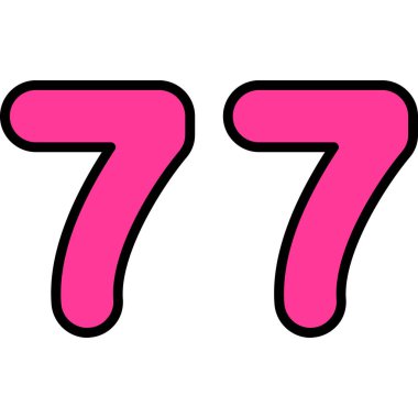 7 numaralı vektör simgesi tasarım şablonu