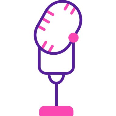 Mic web simgesi basit vektör illüstrasyonu