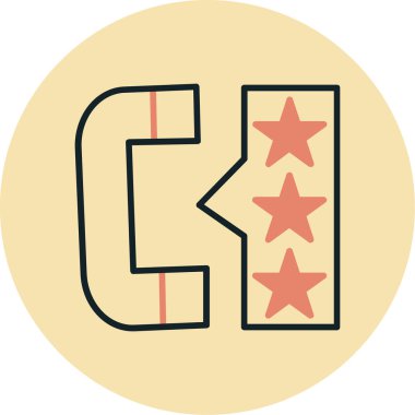 Yıldız. Web simgesi basit illüstrasyon