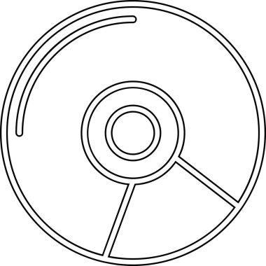 Vinil disk vektör simgesi