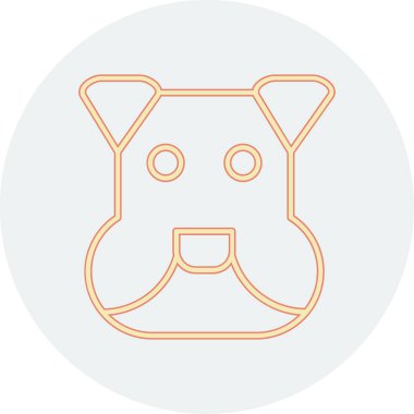 Köpek. Web simgesi basit illüstrasyon