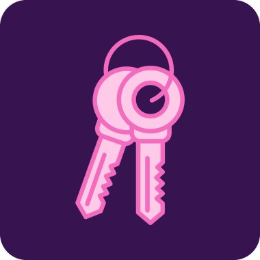 anahtar simgesi, basit vektör çizim