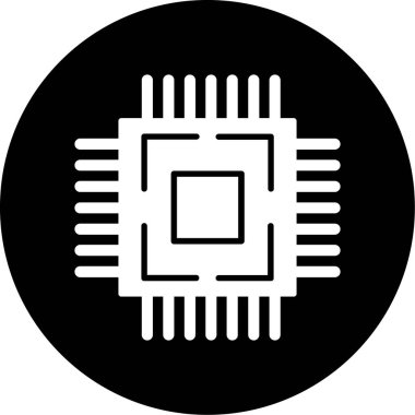 çip simgesi, vektör illüstrasyonu