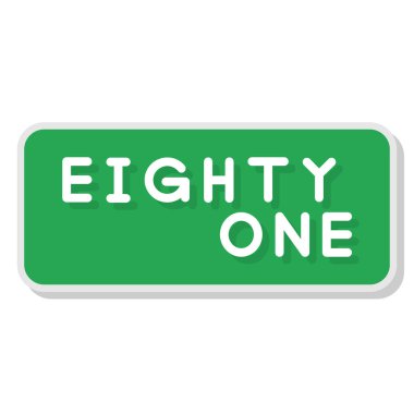 Yol tabelasında bir numara