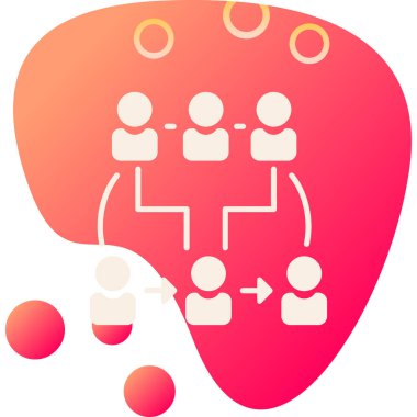 Sosyal ağ simgesi, vektör illüstrasyonu