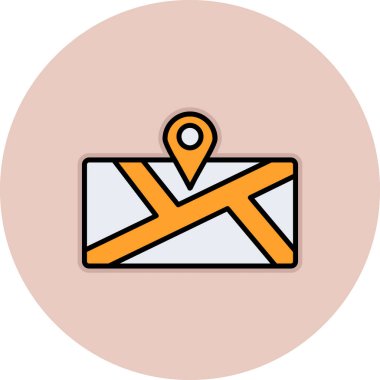 Harita işaretleyici simgesi, vektör illüstrasyonu