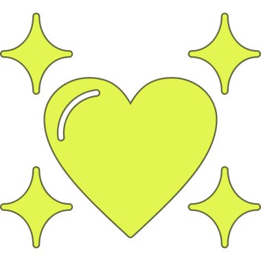 Aşk işaretiyle karikatür kalbin vektör çizimi