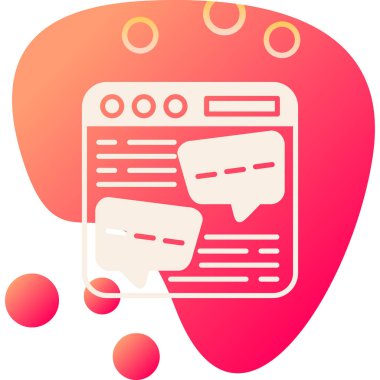 Sohbet mesaj simgesi yumuşak biçimli