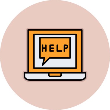 Kolayca değiştirebilen ya da düzenleyebilen yardımcı vektör simgesi