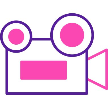 film kamerası simgesi, vektör illüstrasyonu