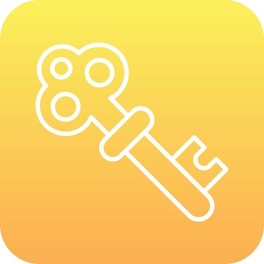 Anahtar simgesi vektör illüstrasyonu