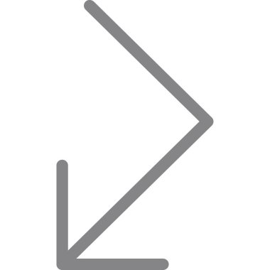 yön sağ vektör çizgisi simgesi