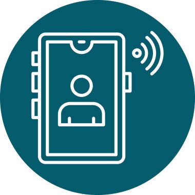 Cep telefonu simgesinin vektör illüstrasyonu