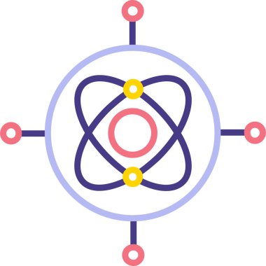 Bilim ve teknoloji vektör ikonu tasarımı