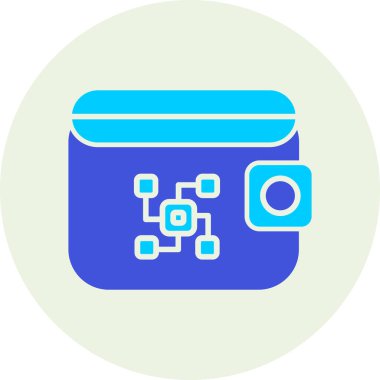 Cüzdan. Web simgesi basit illüstrasyon