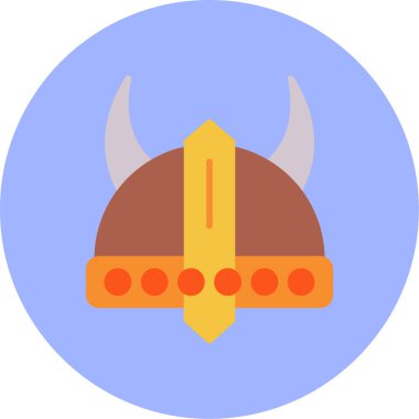 Viking miğferi. Basit illüstrasyon