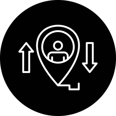 harita simgesi vektör illüstrasyonu