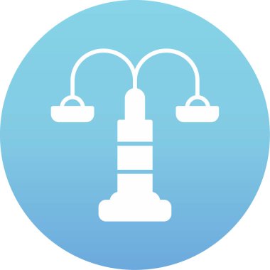 İkonum. uzun gölgeli bir su. Düz stil. vektör illüstrasyonu