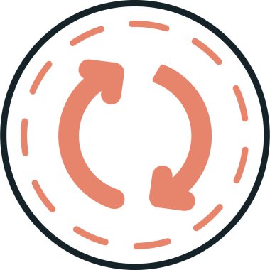 ok tazeleme simgesi tam taslak biçiminde