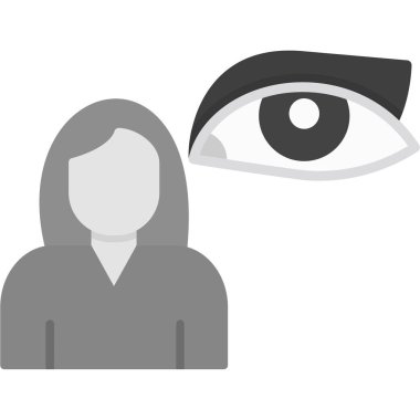 Göz simgesi vektörü olan kadın