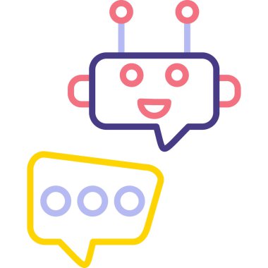 Konuş. Web simgesi basit illüstrasyon