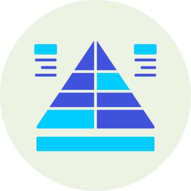 Bir piramit simgesinin vektör çizimi