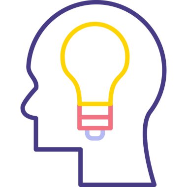 ampul yaratıcı simge, vektör illüstrasyonu