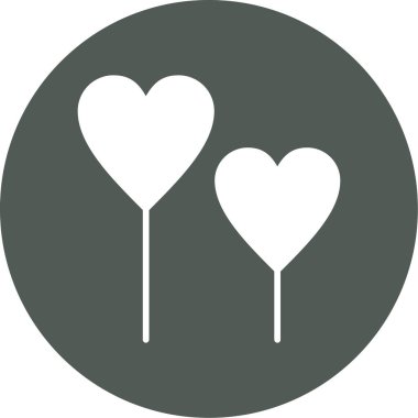 Kalp. Web simgesi basit illüstrasyon