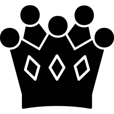 Kral Taç simgesi, basit vektör illüstrasyonu