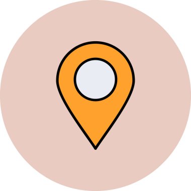 konum simgesi, vektör illüstrasyonu basit tasarım