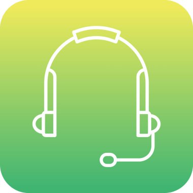 kulaklıklar web simgesi, vektör illüstrasyonu