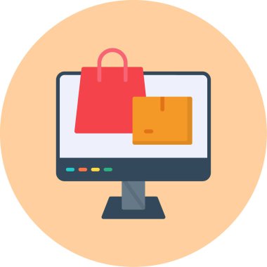 ekommerce alışverişi çevrimiçi simgesi