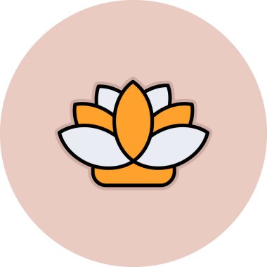 Çiçek. Web simgesi basit illüstrasyon