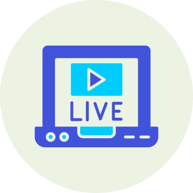 Canlı yayın. Basit illüstrasyon