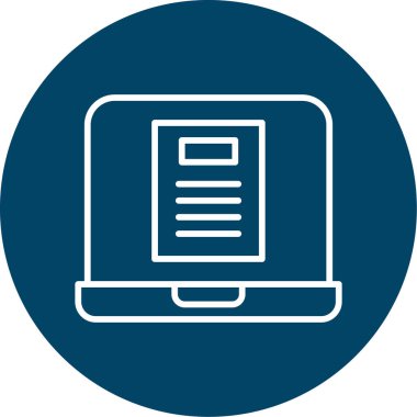 Dizüstü bilgisayar simgesinin vektör çizimi