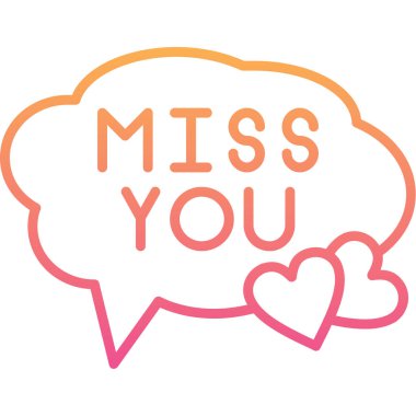 Mesajını özlemişsin. vektör harf illüstrasyonu