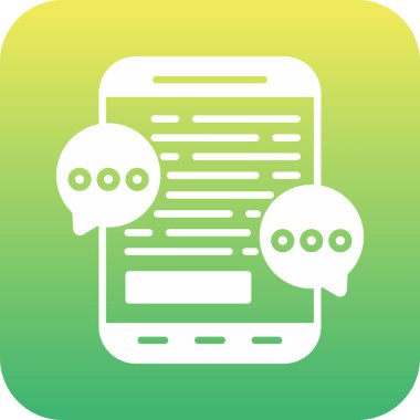 Bir cep telefonu simgesinin vektör illüstrasyonu