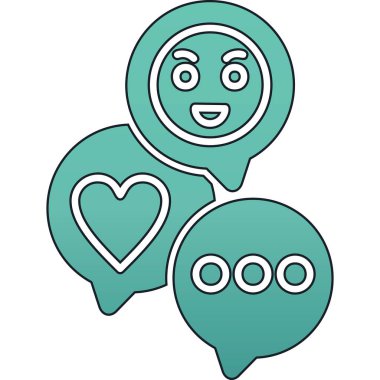 Bir kalp simgesinin vektör illüstrasyonu