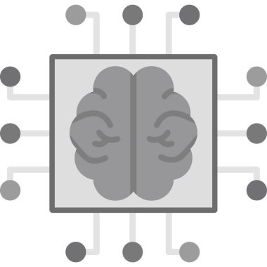 Beyin simgesi, vektör illüstrasyonu