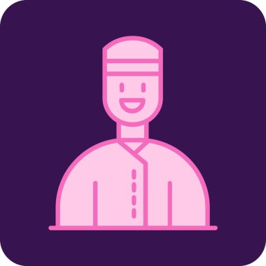 vektör Müslüman adam simgesi