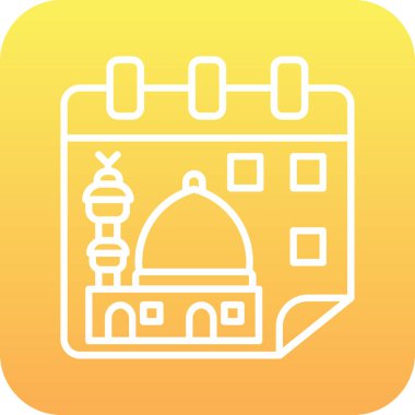 Cami simgesi vektör illüstrasyonu