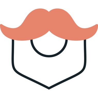 Bıyık simgesi vektör illüstrasyonu