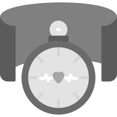 Alarm saat simgesi, düz tasarım vektör çizimi